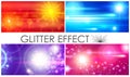 Realistic Glitter Light Effects Composition