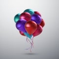 Realistic glossy balloons Royalty Free Stock Photo