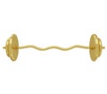 A realistic golden rendering of a weight (series) Royalty Free Stock Photo