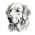 Realistic Golden Retriever T-Shirt Design. Loyal and Friendly Vector Graphic with Soft and Even Lighting on a White