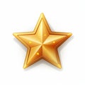 realistic golden star icon isolated on white background vector illustration ilustraÃÂ§ÃÂ£o Royalty Free Stock Photo