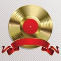 Banner red vinyl gold Royalty Free Stock Photo