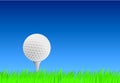 Realistic golf ball on tee Royalty Free Stock Photo