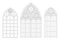 Medieval Gothic contour window Medieval Gothic contour window Royalty Free Stock Photo