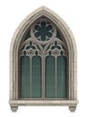 Medieval Gothic stained glass window arch