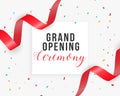 Realistic grand opening ceremony background card