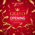 Realistic Grand Opening Invitation Pattern Royalty Free Stock Photo