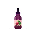 realistic grapeseed fruit essential oil glass bottle with dropper cosmetic liquid ingredient for food drinks and spa