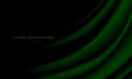 Realistic green fabric wave black shadow blank space for text place luxury background texture vector Royalty Free Stock Photo