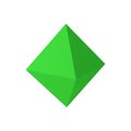 Realistic Green Octahedron Composition