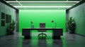 realistic green screen office Royalty Free Stock Photo