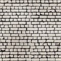 Realistic grunge bricks in worn out brick wall seamless pattern Royalty Free Stock Photo