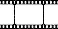 Realistic grunge film strip, camera roll. Old retro cinema movie strip. Analog video recording and photography. Vector Royalty Free Stock Photo