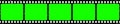 Realistic grunge film strip, camera roll. Old retro cinema movie strip with blank green chroma key background. Analog Royalty Free Stock Photo