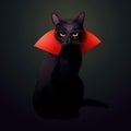 realistic halloween cat vector design Royalty Free Stock Photo