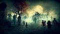 Realistic halloween festival illustration. Halloween night pictures for wall paper or computer screen.