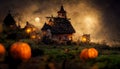 Realistic halloween festival illustration. Halloween night pictures for wall paper or computer screen.