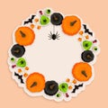 realistic halloween frame vector illustration Royalty Free Stock Photo