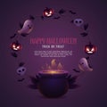 realistic halloween frame vector illustration Royalty Free Stock Photo