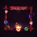 realistic halloween frame vector illustration Royalty Free Stock Photo