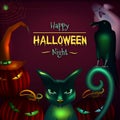 realistic hand drawn design halloween frame vector Royalty Free Stock Photo