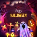 realistic hand drawn design halloween frame vector Royalty Free Stock Photo
