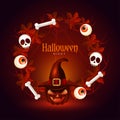 realistic hand drawn design halloween frame vector Royalty Free Stock Photo
