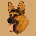 German Shepherd Dog Portrait