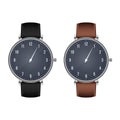 Realistic hand watch vector illustration isolated on white background Royalty Free Stock Photo