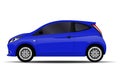 Realistic hatchback car. Royalty Free Stock Photo