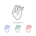 Realistic Heart icon. Elements of human body parts multi colored icons. Premium quality graphic design icon. Simple icon for websi