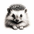 Realistic Hedgehog Illustration With Tattoo Fashion Style