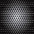 Realistic hexagonal grid background. Royalty Free Stock Photo