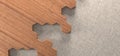 Realistic Hexagonal Wood Texture Parquet Floor Pieces