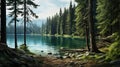 Lake View Painting: Whistlerian Style With Realistic Details