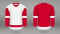 Shirt template forice hockey jersey