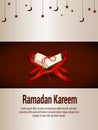 Realistic holy book of quraan for ramadan kareem invitation card or flyer Royalty Free Stock Photo