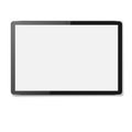 Realistic horizontal black tablet. vector Royalty Free Stock Photo