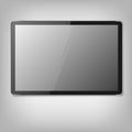 Realistic horizontal black tablet. vector Royalty Free Stock Photo