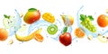 Realistic Horizontal Fruits Background