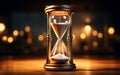 realistic hourglass antique timer with sand inside Generative AI