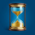 Realistic hourglass, sand clock timer vector illustration