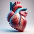 Realistic Human Heart 3D Render Anatomy Diagram with Vector Illustration of Organ Royalty Free Stock Photo