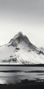 Realistic And Hyper-detailed Black And White Mountain Photo Royalty Free Stock Photo