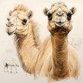 Realistic Hyper-detailed Camel Sketch By Pcm