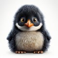 Realistic Hyper-detailed Cartoon Penguin Close-up Drawing
