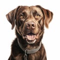 Realistic Hyper-detailed Labrador Dog Portrait Drawing