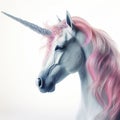 Realistic Hyper-detailed Liquid Metal Unicorn With Pink Manes