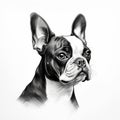 Realistic Hyper-detailed Portrait Of A Boston Terrier