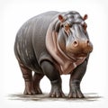 Hyper-realistic 3d Illustration Of A Magali Villeneuve-inspired Hippopotamus